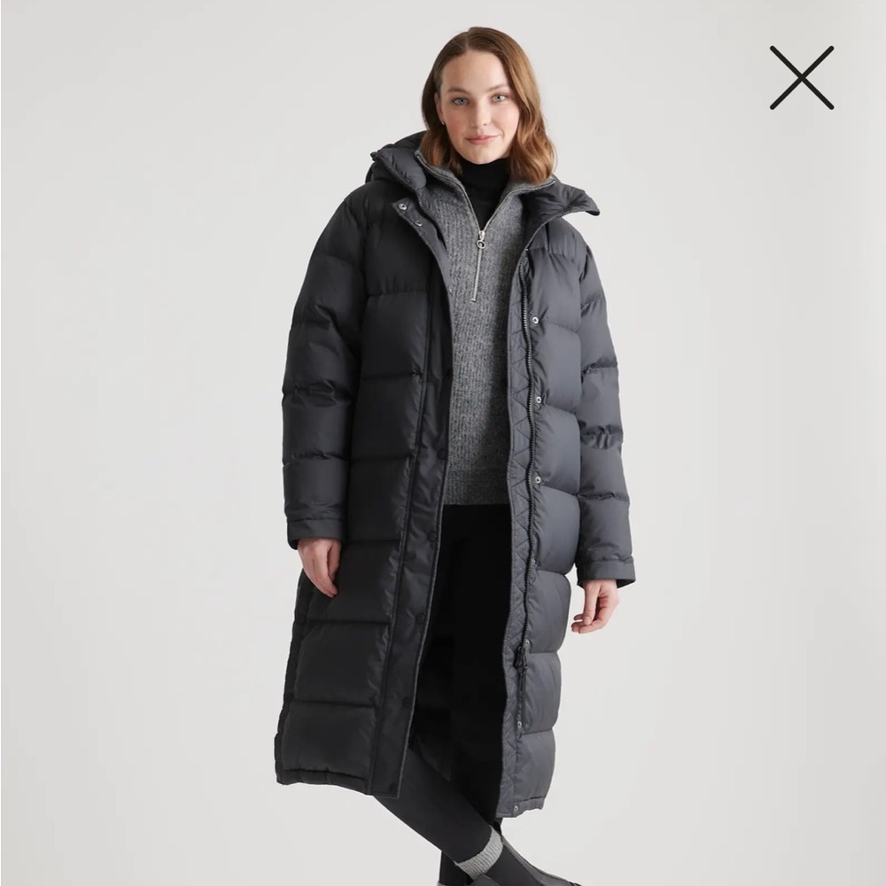 Quince Responsible Down Long Puffer Jacket (Black)